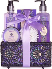 BRUBAKER Cosmetics Home Spa Gift Basket - Lavender & Magnolia Scent - 7 Pcs  picture