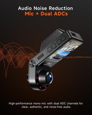 4K Dash Cam Front and Inside, 360 Camera for Car with 64 GB SD Card Included picture