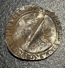 1573 England Queen Elizabeth I Silver Sixpence 6d Medieval English Coin picture