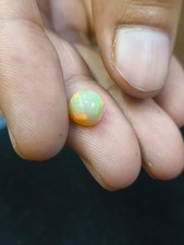 1.60 Ct Natural Ethiopian Welo Opal Round Cabochon Fire Loose Gemstone 8.1x4.9mm picture