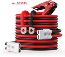 Heavy Duty Jumper Cables for Diesel Trucks - 1 Gauge 25 Feet extra long Booster picture