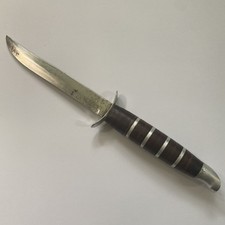 Vintage Fixed Blade Hunting/Combat Knife Steel Clip Point, Guard picture