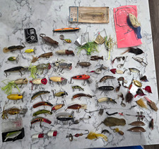 Heddon Mixed Fishing Lure Lot 67pc Hard Baits, Spinners & Spoons 2100H picture