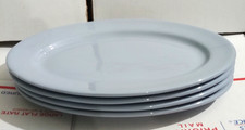 4 Caribe China Puerto Rico USA label BLUE Oval Platters Restaurant Ware 12” long picture