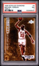MICHAEL JORDAN 1998 UD BLACK DIAMOND TRIPLE DIAMOND GOLD /1500 PSA 7 POP 30 JG picture