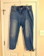 Talbots Womens Plus 16W Relaxed Tapered Jeans Blue Forsythia Wash Stretch picture