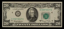 1963A $20 FRN Federal Reserve Note - FR 2066D - VF/XF - SKU-CA2054 picture