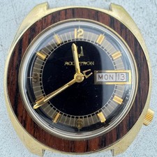 Vintage 38mm 1976 Bulova Accutron Woody Day Date Tuning Fork Wristwatch 2182 USA picture