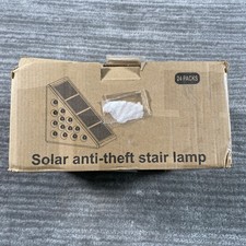 JOFIOS Solar Step Lights Outdoor 24 Pack Brown Warm White LED Stair Open Box picture