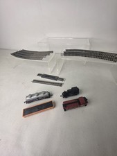 Life-Like HO Scale Santa Fe ATSF Train Lot 4 Cars Locomotive + 9 Track Pieces As picture
