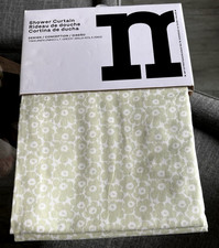 MARIMEKKO Shower Curtain PIKKUINEN UNIKKO Light Green 100% Cotton 72 X 72 - NWT picture