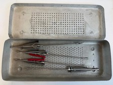 Set of 4 Edwards MICS Forceps Scissors Grasper Needle Holder w Tray 3.5mm x 30cm picture