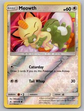 2019 POKEMON MEOWTH UNBROKEN BONDS 147/214 REVERSE HOLO C LP A86169 FREE S&H picture