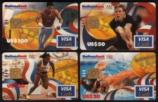 $20,20,50,100: 1996 Olympics VISA Cash Gold Medal Puzzle Set of 4 Bank Card picture