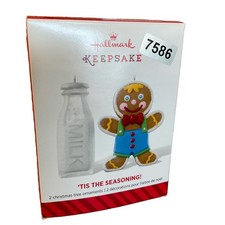 Hallmark Keepsake 'Tis the Seasoning Ornament Set Milk Gingerbread 2pc Box picture