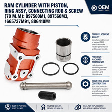 Hydraulic Lift Cylinder Assy 79MM: Rings Piston Rod- Massey Ferguson - 897560M3 picture