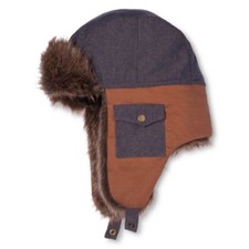 DICKIES BLUE / BROWN TROUT CREEK TRAPPER HAT WITH EAR FLAP picture