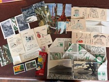 Vintage Japanese Ephemera Lot 1950’s 60’s Kyoto Map Postcards Showa Paper Pack + picture