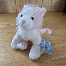 Ganz Webkinz Pink White Cat HM189 Plush NWT Sealed Adoption Code Retired 2007 picture