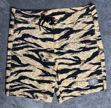 Zero Foxtrot Ripstop Board Short Mens 2X Black Tan Tiger Heavysurf QuickDry 2021 picture