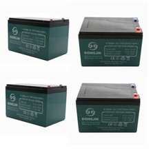 4PC 12V 12AH Battery 6-DZM-12 6-DZF-12 6-DMF-12  For Go Kart Mobility 4 Wheeler picture