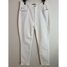 Judy Blue Jeans Womens Size 11 White Slim Fit Mid Rise Stretch 30 picture