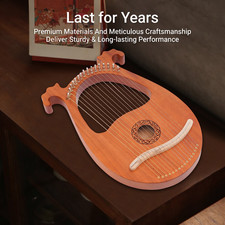 Vintage 16 Strings Lyre Harp Set Mahogany Body String Instrument for Beginners picture