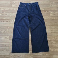 Madewell SuperWide Leg Jeans Women Size 28 Essex Rigid Denim Dark Wash Wide Leg picture