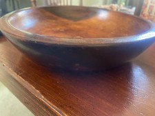 ANTIQUE HAND  Turned Sycamore Bowl Welsh 103/4 X 2.5 