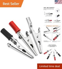 High Quality 22 PCS Red & Black Alligator Clips - Perfect for Electrical Testing picture