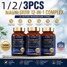 1/2/3-bottle Totaria Magnesium 12-in-1 Formula 700mg Regular Mineral Nutritional picture