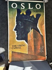 Vintage 1950 Norwegian Travel Poster Oslo '900 Years M. Ottar Michaelsen Norway picture
