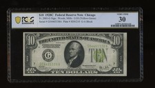 DBR scarce 1928-C $10 LGS FRN Chicago Fr. 2003-Glgs PCGS-B 30 Serial G54465338A picture