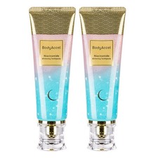 NEW BodyAccel Niacinamide Whitening Toothpaste Cherry Blossom Peach 3.5oz 2 Pack picture