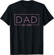 Dad Est. 2026 T-Shirt for Father of a Girl - Black, picture