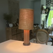 Vintage Mid Century Bruce Industries - Gruvwood Style Lamp- With 22 Inches Tall picture