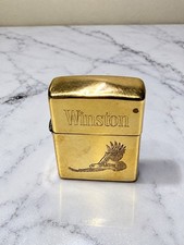 Vintage 1992 Zippo Winston 60th Anniversary Eagle Solid Brass Lighter USA 🇺🇸 picture