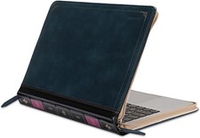 Laptop Sleeve Case, PU Leather Vintage Portfolio Cover for MacBook Air 13 inch picture