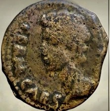 Emperor Octavian Augustus Priestly Implements Roman Coin 27BC-14AD Cap And Ladle picture