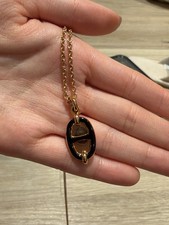 Hermes Mini Maillon Pendant - Small model Black and Rose Gold picture