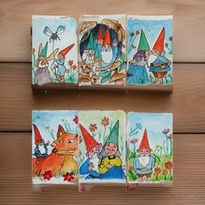 ACEO Original OOAK Gnomes Cottagecore lot 6  signed ArtisticChaptersbyIris picture