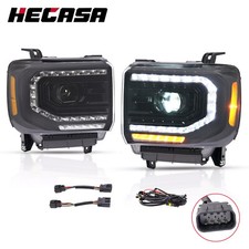 HECASA LED Headlights For GMC Sierra 1500 14-18 / 2500HD 3500HD 15-19 #23130717 picture