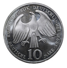 1998 Germany 10 Mark Peace of Westphalia 1648 Silver Coin UNC KM191 Lot [1482] picture