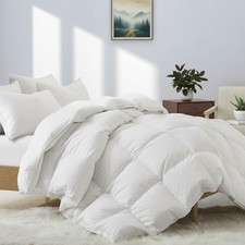 Puredown 800FP  Fluffy Extra Warm 90% Goose Down Comforter,  700TC Cotton Cover picture