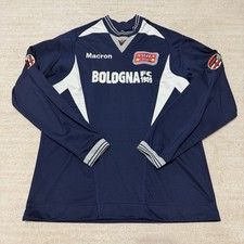 Vintage 1998 Macron Bologna FC Football Player Sweat Top Jersey Italy Men's S picture
