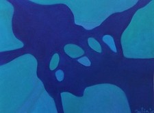 ISLAND BLUE Original Abstract Oil Painting 9