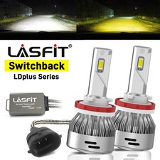 LASFIT CANBUS Switchback H11 H8 Fog LED Light Bulbs Dual Color Yellow White H16 picture