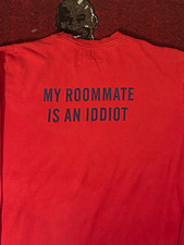 VTG Abercrombie & Fitch Humor “My roommate is a idiot” Longsleeve tee Size XL picture