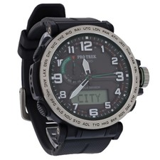 Casio Pro Trek Men's Black Dial Triple Sensor Solar Powered PRG601-1 picture