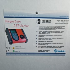 New Mountz LTT-2100, 50F Torque Lab Analyzer 5LBF.FT MIN 50LBF.FT MAX 068405 FSH picture